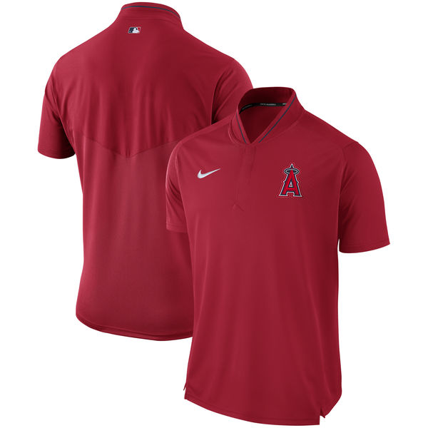 Men's Los Angeles Angels Red Authentic Collection Elite Performance Polo